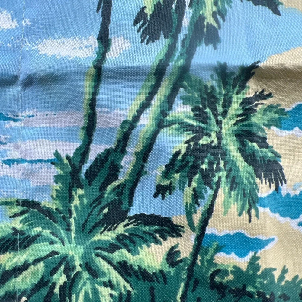 Vintage Set Of 2 Dan River Standard Pillow Sham Multicolor Tropical Island Beach
